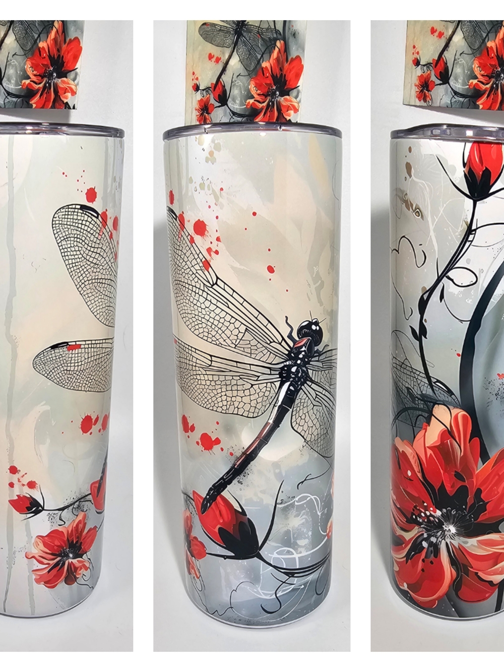 Dragonfly Floral Stainless Tumbler and Journal